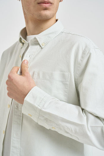 Camicia uomo gessata bianca - 4