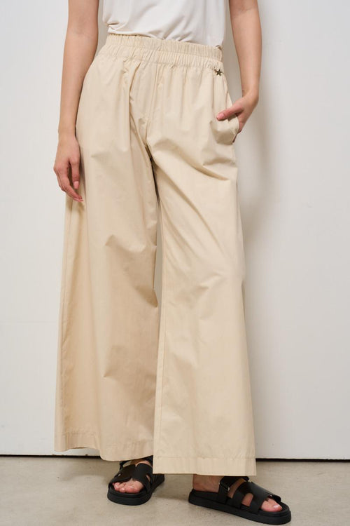 Pantalone donna a palazzo panna