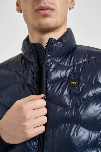 Giubbotto uomo smanicato blu - 5