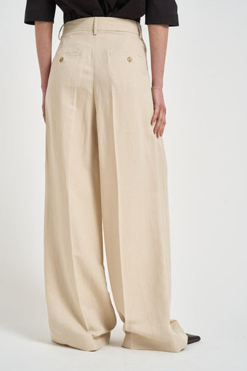 Pantalone donna ampio Veliero beige - 3