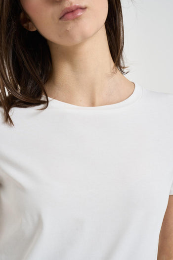 T-shirt donna girocollo bianca - 4