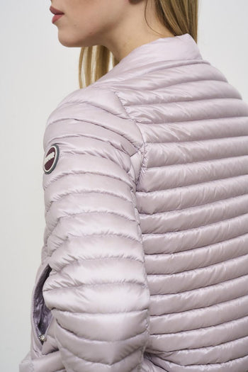 Women's quilted down jacket lilac - 7