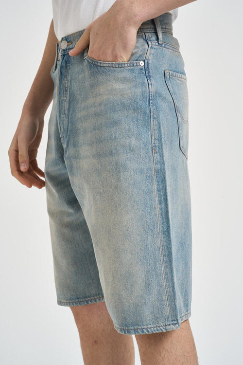 Bermuda uomo slavato in denim - 2