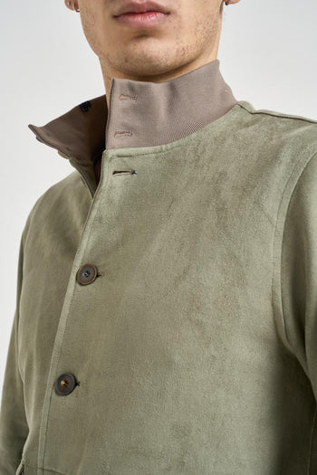 Giubbotto uomo scamosciato verde - 5