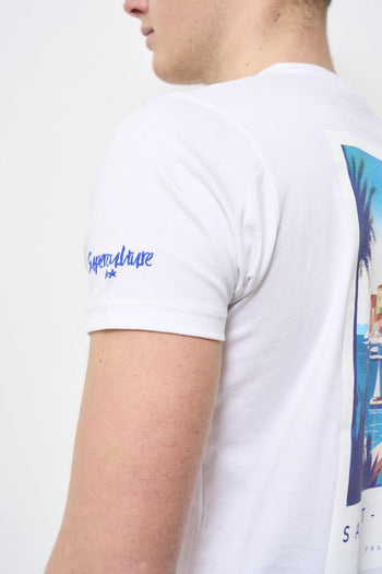 Men's white crew neck t-shirt - 5