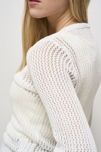 White perforated women's shirt - 6