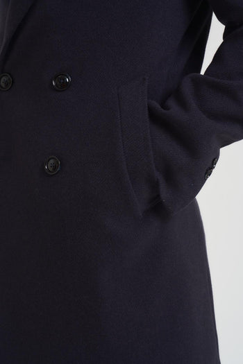 Cappotto uomo doppiopetto blu notte - 4