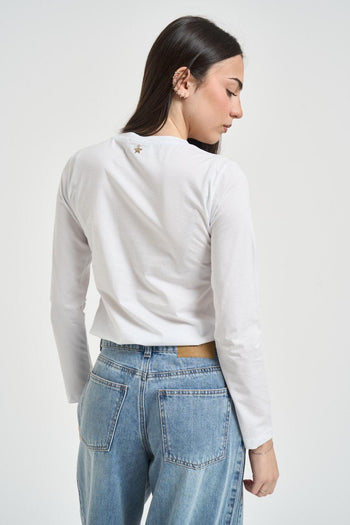 Maglia donna girocollo bianca - 3