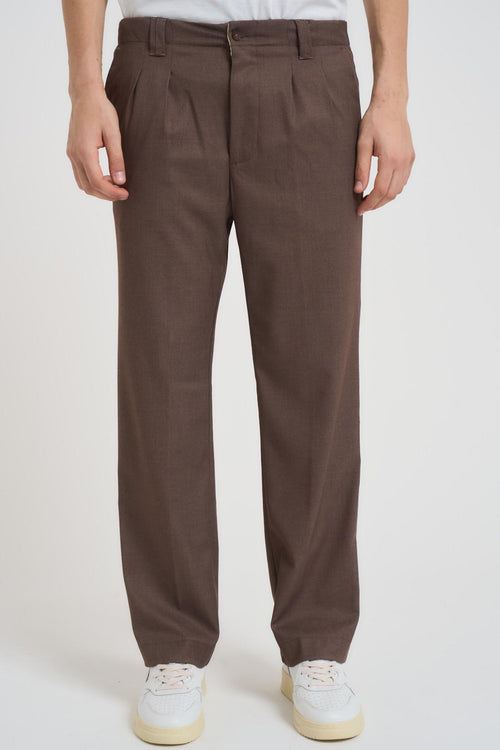 Pantalone uomo con pinces marrone