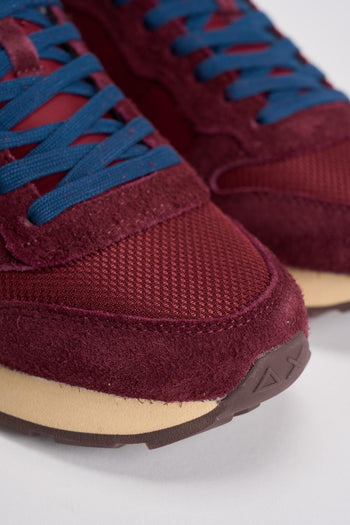 Sneakers uomo bordeaux e bianche - 4