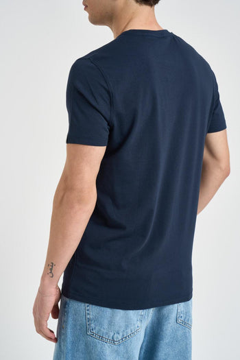 T-shirt uomo girocollo blu notte - 3