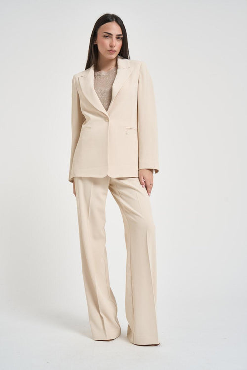 Completo donna monopetto avorio