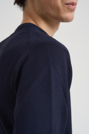 Maglia uomo basic girocollo blu - 4