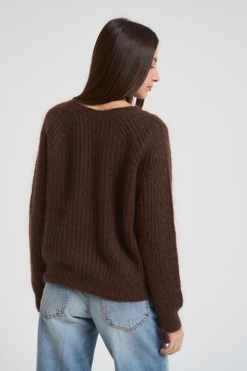 Maglia donna scollo a barchetta moro - 3