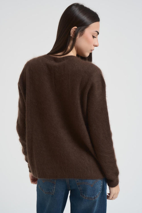 Maglia donna scollo a V moro - 2