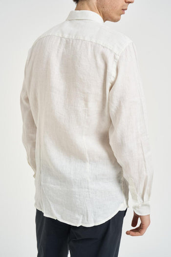 Camicia uomo in lino bianca - 4