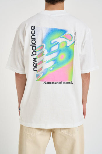 T-shirt uomo girocollo bianca con stampa - 3