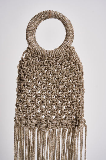 Borsa donna Maronti con strass oro - 3