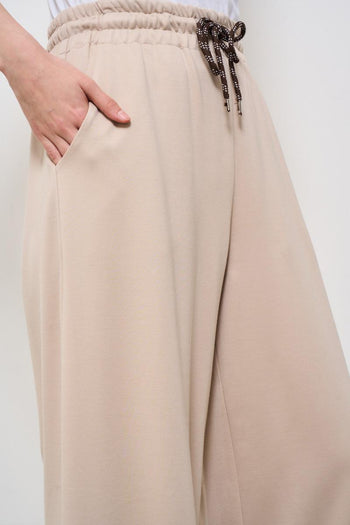 Pantaloni donna cipria a palazzo - 6