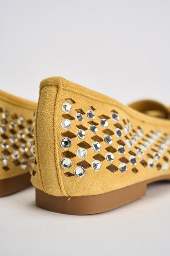 Ballerina donna con strass gialla - 7