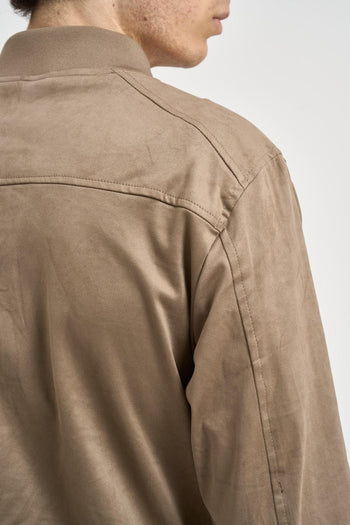 Giubbotto uomo in suede fango - 5