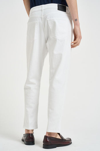 Jeans uomo regular in denim bianco - 4