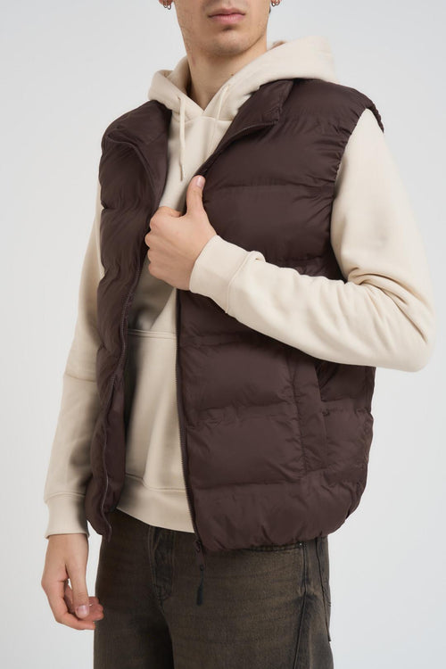 Gilet uomo trapuntato marrone - 2