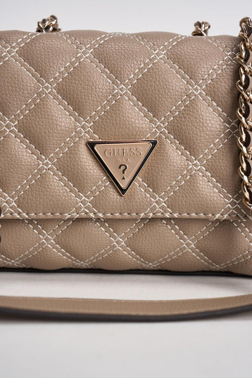 Borsa donna matelassé a tracolla tortora - 2