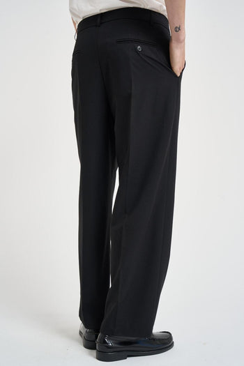 Pantalone uomo con pinces nero - 4
