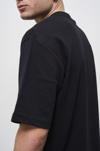 T-shirt uomo girocollo nera - 5