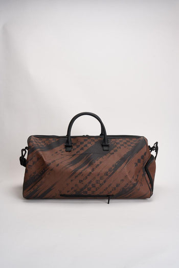 Borsone con stampa Smeared Grunge marrone - 6