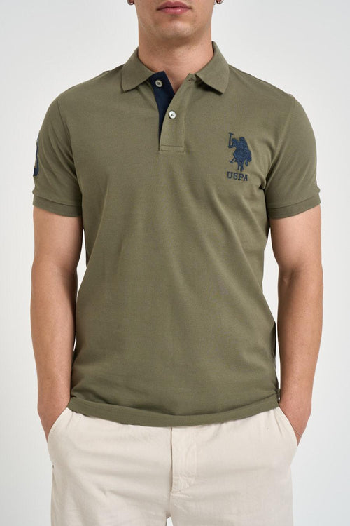 Polo uomo verde militare