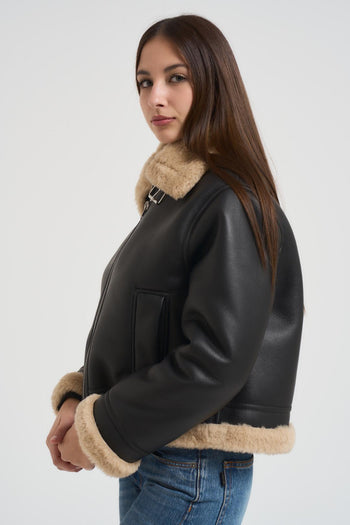 Ecomontone donna corto moro - 3