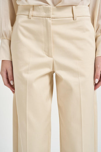 Pantalone donna dritto panna - 4