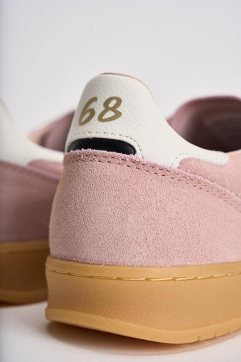 Sneakers donna in suede rosa - 8
