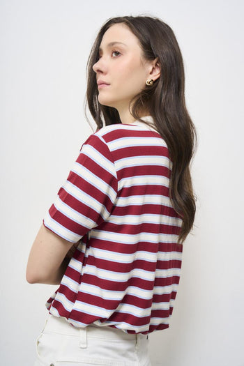 Polo donna a righe rosse - 3