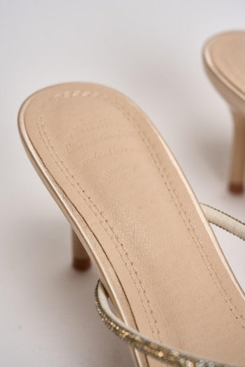 Sandali donna con strass oro - 5