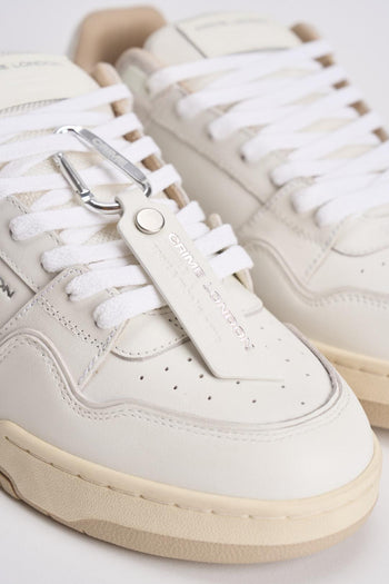 Sneakers uomo in pelle bianche - 4