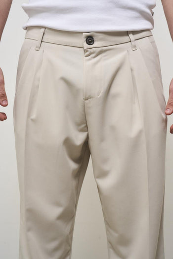 Men's cream baggy trousers - 5