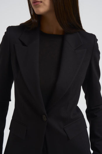 Giacca donna monopetto nera - 4