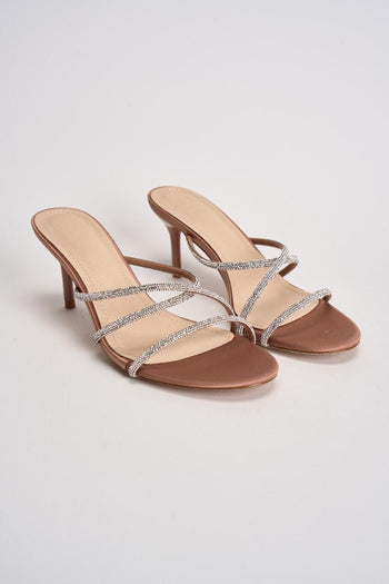 Sandali donna con strass argento e rosa - 3