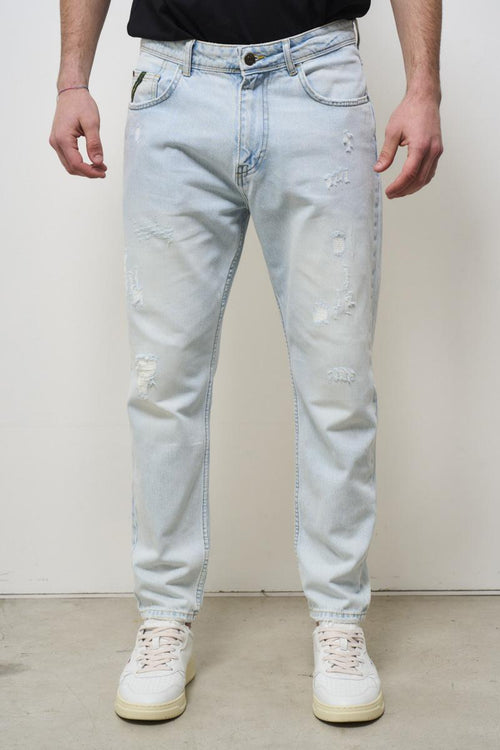 Regular fit light denim men's jeans