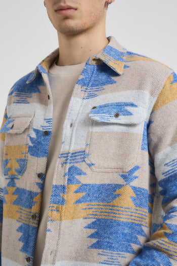 Camicia uomo in flanella con fantasia azteca - 3