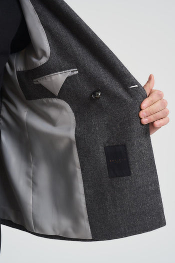 Giacca uomo doppiopetto grigio scuro - 7