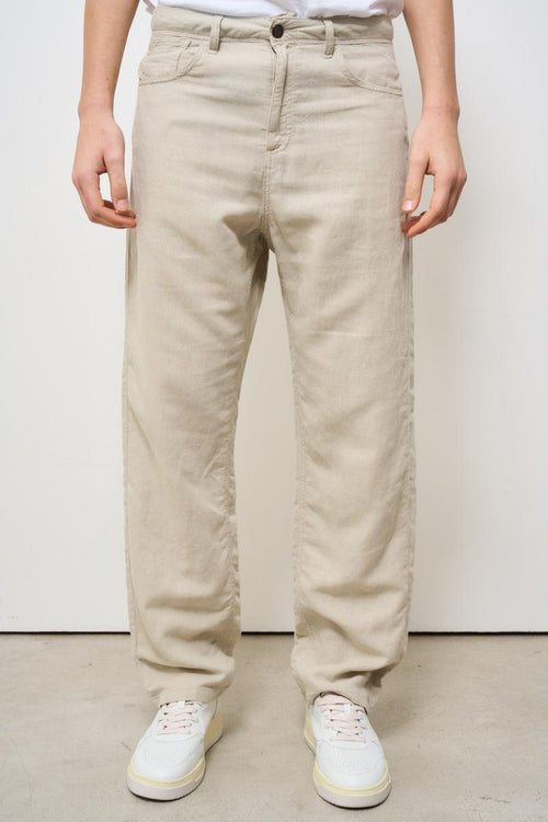 Jeans uomo in denim sabbia