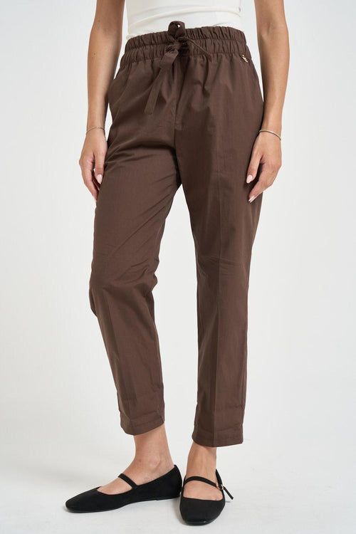 Pantalone donna carrot fit moro - 1