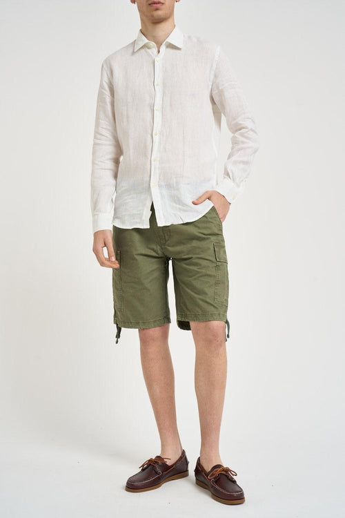 Camicia uomo in lino bianca