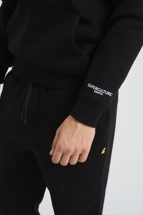 Felpa uomo con cappuccio nera - 2