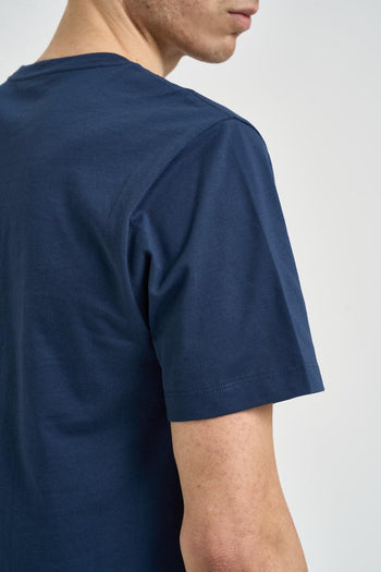 T-shirt uomo girocollo blu - 4