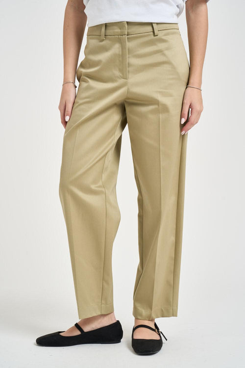 Pantalone donna dritto beige